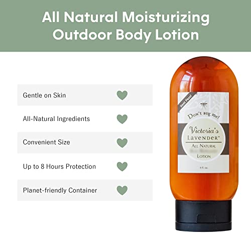 Victoria's Lavender ¡°Don¡¯t Bug Me¡± Insect Spray & Body Lotion - DEET-Free Plant-Based with Essential Oils & Aloe Vera, Travel-Friendly Skin Protection - 4 oz Each