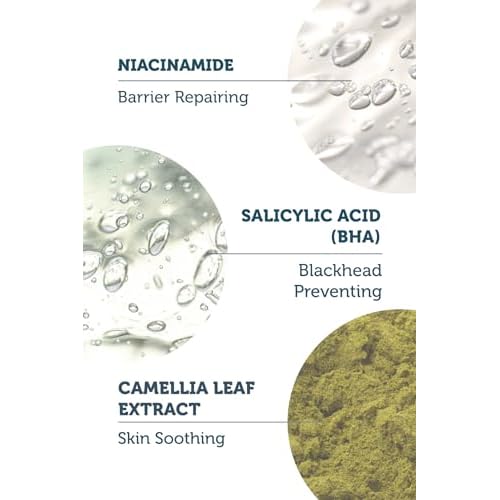 The Purest Solutions Exfoliating Salicylic Acid Cleanser Facial Cleanser (0.5% Salicylic Acid & 1% Niacinamide) - For Oily/Combination Skin - Reduces Pimples and Acne Prone - Vegan (6.76 fl. oz)