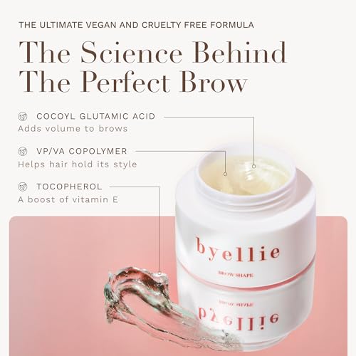 Byellie Brow Shape 30ml, Super Strong Clear Eyebrow Gel, Define, Shape & Hold All Day, No White Cast or Residue, Easy to Use Laminated Look, Natural Makeup, Vegan & Cruelty Free