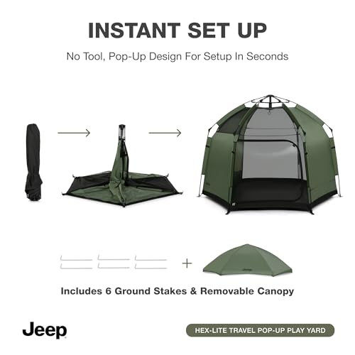 Portable Baby Play Yard with Canopy and Mesh Sides - Travel & Indoor Use