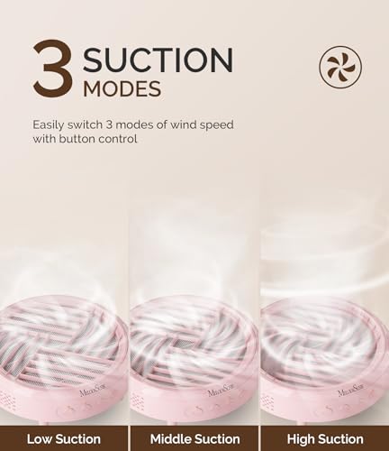 Portable Nail Dust Collector HPro Pink for DIY Gel Polish Removal
