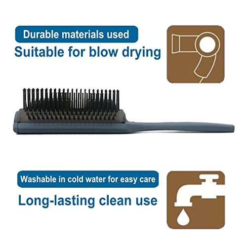 Vess Professional Ceramic Blow Brush 9 Rows Wide Hair Styling Tool - Made in Japan