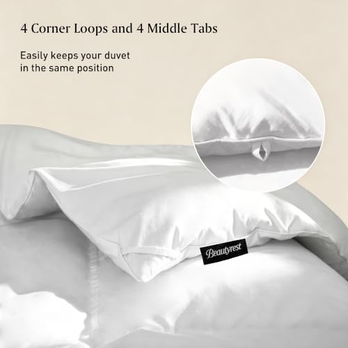 Beautyrest White Goose Feather & Down Comforter King All Season (King) – OEKO-TEX Cotton Shell