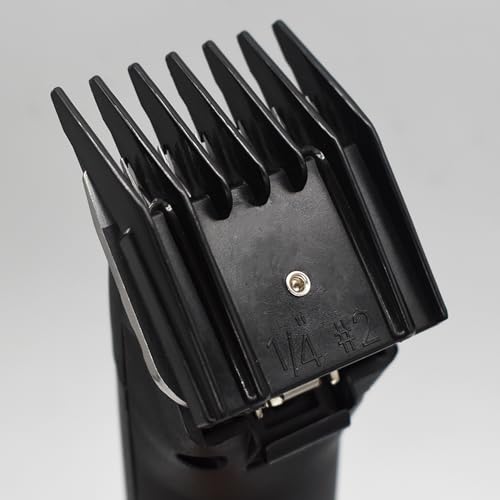 Professional A5 Style Animal Hair Clipper Attachment Guard Guide Cutting Combs 76926-900, Compatible with Oster Classic 76 A5 Andis AG BG Wahl KM Pet Groomers (Black, #2-1/4")