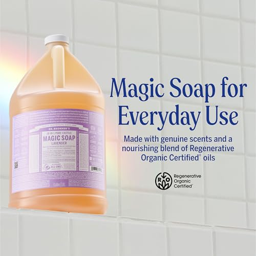 Dr. Bronner's Lavender Pure-Castile Liquid Soap 1 Gal Refill (Lavender) 128 Fl Oz