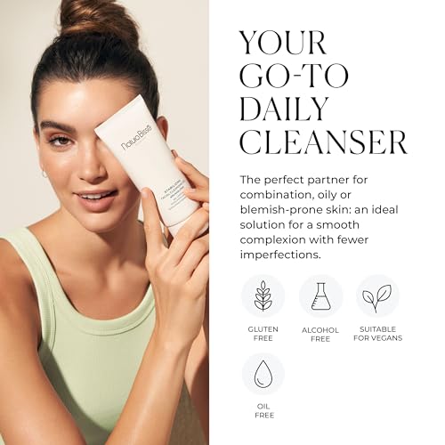 Facial Cleansing Gel with AHA + PHA - Balancing & Exfoliating, 7 Fl Oz - White