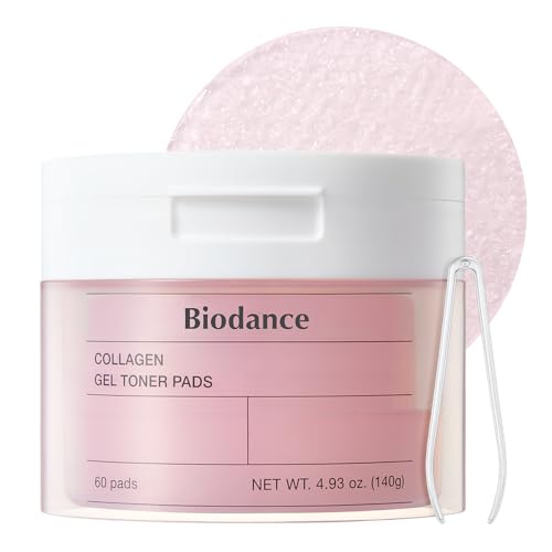 BIODANCE Collagen Gel Toner Pads for Pore Minimizing & Skin Firming - Sensitive Skin, 60 Pads