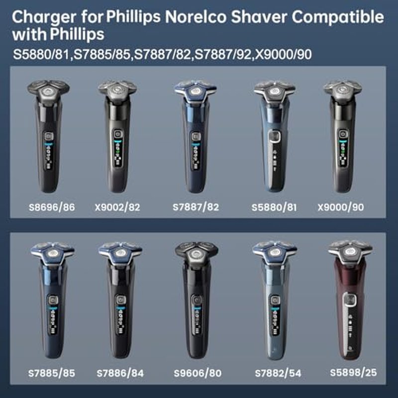 Charger Stand Compatible with Philips Norelco Shaver S7887/82 S5880/81 S5884/82 S5887/83 S7885/85 S7886/84 S7889/91 S9606/80 S8696/86 S8692/83 XP9204/85 XP9201/88 XP9203/81 XP9200/82 X9000/90