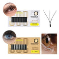 Bottom J Curl + W-3DD C Curl, 2 Pieces, J+C Curl, 0.10mm+0.07mm, MIX5-7mm + MIX8-15mm, Black, Eyelash Extensions, for Lash Artists, Combination Sale(J+C 0.10+0.07 MIX5-7+MIX8-15)3D Double Tips