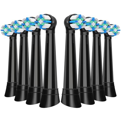 8 Pcs Replacement Brush Heads for Oral B IO Electric Toothbrush - Black / 8 Count
