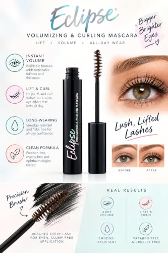 Lune+Aster Eclipse Brown Volumizing & Curling Vegan Tubular Mascara