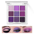 9 Colors Eyeshadow Palette, Purple Eye Shadow Makeup Powder, Creamy, Shimmer Matte Shades, Travel Eyeshadow for Women