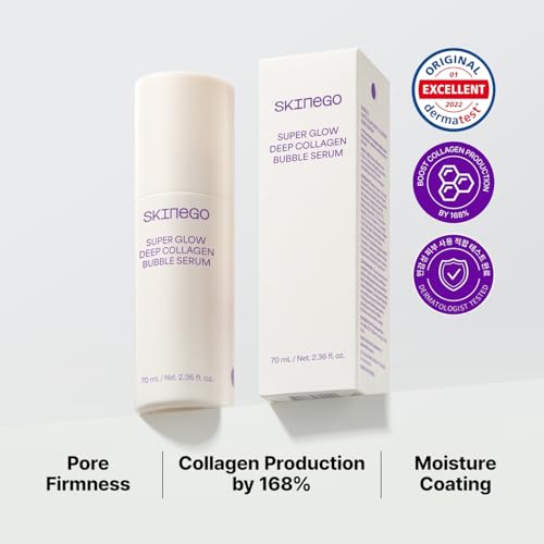 Pharmeus SKINEGO Super Glow Deep Collagen Bubble Serum with 1,005,189ppb Collagen ? Anti-Aging, Hydrating, Skin-Firming, Fine Line Care, Korean Skincare ? 2.36 fl.oz