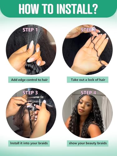 Deep Wave Human Braiding Hair - 160g 14 Inch Bulk Virgin Brazilian Curl Extensions - Variation P4/30