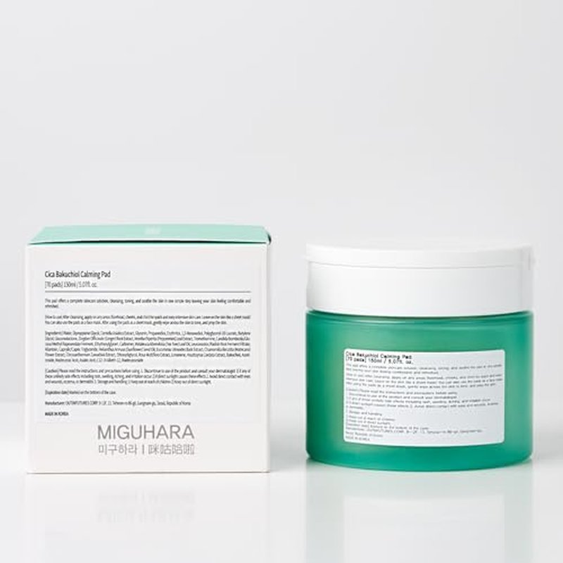 Cica Bakuchiol Calming Pad | Korean Skincare Toner Pad (150ml/5.07 fl.oz.)