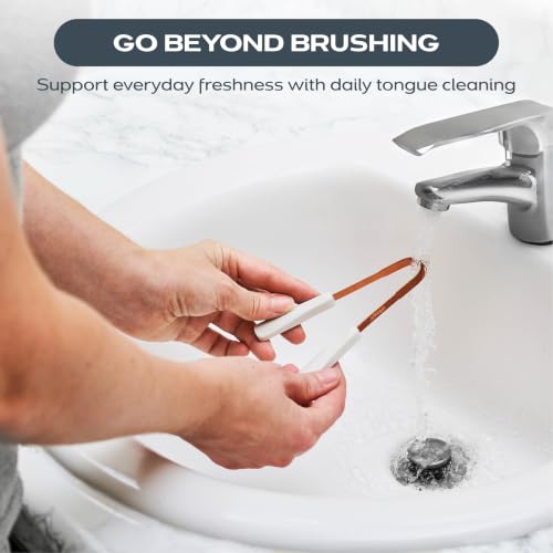 Copper Tongue Scraper 2 Pack - Adults & Kids Oral Hygiene Tool - Solid Copper - Variation of THIS listing 1 Count Pack of 2