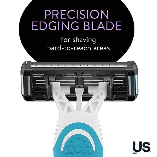 BIC Us. 5-Blade Unisex Disposable Razors For Men and Women, Lubrication Strip For a Smooth, Close Shave, 12-Count