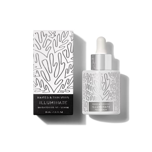 Naked & Thriving Illuminate Face Serum with Hyaluronic Acid & Vitamin C – Organic Anti-Aging Treatment for Mature Skin