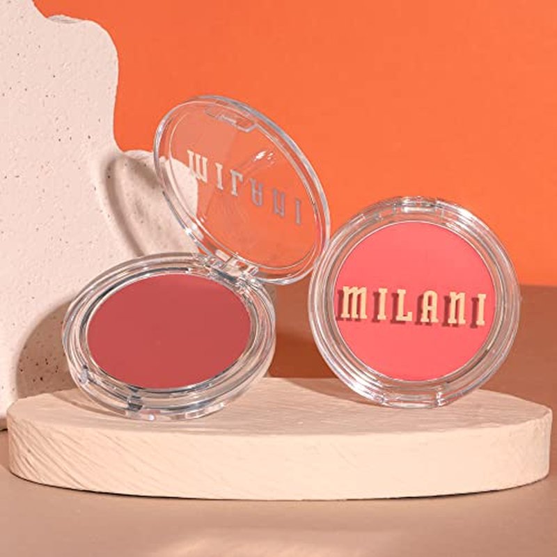 Milani Blush Makeup ? Cheek Kiss Cream Blush for Cheeks, Buildable Cream-to-Gel Blusher & Lip Tint, Dewy Natural Color, Hydrating - Merlot Moment