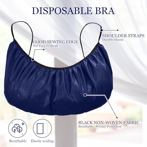 Geyoga 100 Pcs Disposable Nonwoven Bras Women Disposable Spa Top Garment Underwear Individually Pack Brassieres