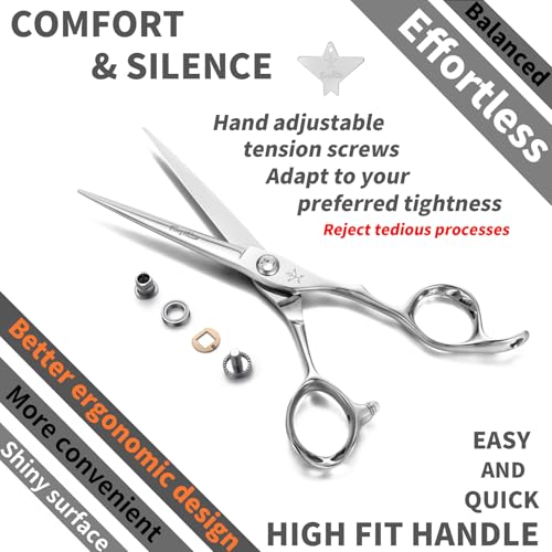 5.8 Inch Professional Hairdressing Scissors for Hair Cutting - Stainless Steel Shears