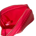 Valentino Red Triangle Diamond 3D Grid Small Zip Makeup Cosmetic Gift Pouch Approx 6L x 4H x 1W (2297)