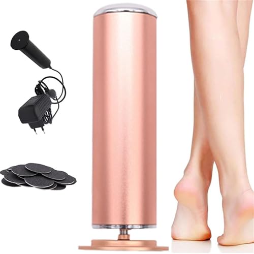 Dermawe Electric Foot Callus Remover, Dermave Foot Sander, with 60pcs Sanding Disc, Electric Foot File Adjustable Speed Callus Remover Tool, Foot Grinder Callus Remover Heavy Duty (Gold)