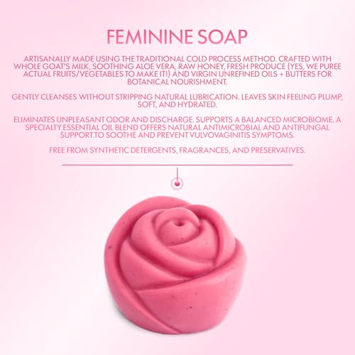 Epanouie Skin | Pretty Kitty Intimate Care | Premium Botanical Feminine Hygiene | Feminine Soap | Gentle Cleansing | Treats Odor + Inflammation