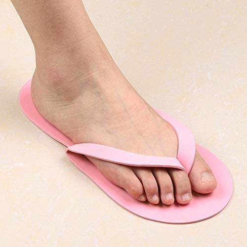 Tbestmax 24 Pair Disposable Flip Flops, Random Color Foam Slippers for Foot Spa Pedicures in Kid Party with 24 Pair Toe Separators Bulk