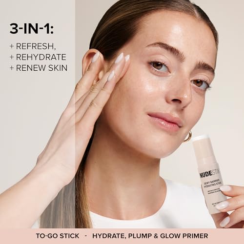 Nudestix Dewy Barrier Hydrating Stick ? On-the-Go Moisture Balm with Ceramides, Squalane, Bakuchiol & Vitamin C | Hydrates, Brightens & Smooths Skin | Clean, Vegan & Travel-Friendly