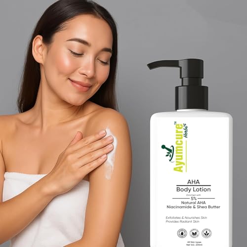 AHA Body Lotion with 5% Natural Exfoliants & Nourishing Shea Butter - Pack of 2