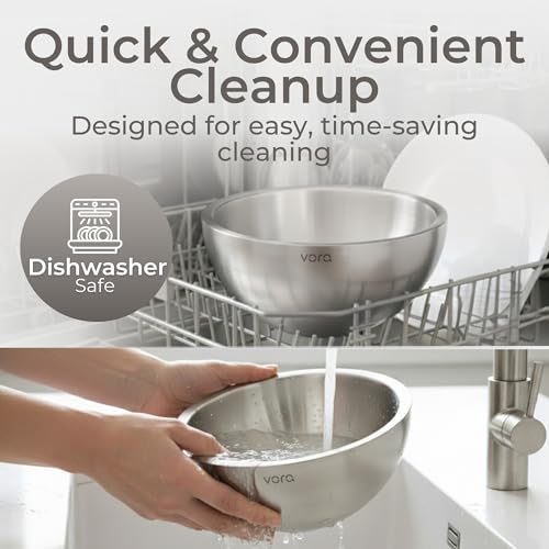 Stainless Steel Dip Chiller Bowls Set of 2 with Lid & Condensation Mat - 70oz