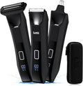 Men's 3-in-1 Body & Nose Hair Trimmer Black945 - Waterproof Electric Grooming Kit