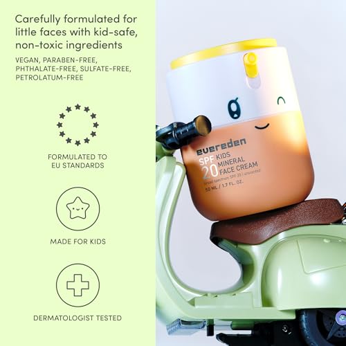 Kids Mineral Face Cream SPF 20 - Gentle Hydrating Sun Protection for Sensitive Skin - Variation of Kids Face Cream SPF 20