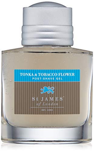 Men's Natural Post Shave Gel - Tonka & Tobacco Scent, Alcohol-Free