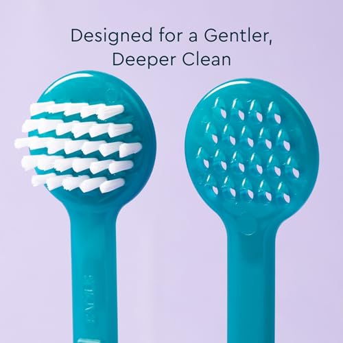 Tongue Cleaner 2-in-1 Scraper & Brush Set - Fuchsia, Midnight Blue & Yellow - BPA-Free Oral Care Tool