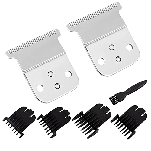 2 Pack Replacement T-Blades for Andis D7/D8 Trimmers - Durable Carbon Steel, Close-Cutting Design