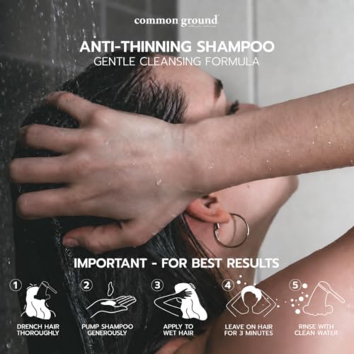 Common Ground Natural Anti-Thinning Shampoo 16.9 Fl Oz - For Fine, Thin Hair