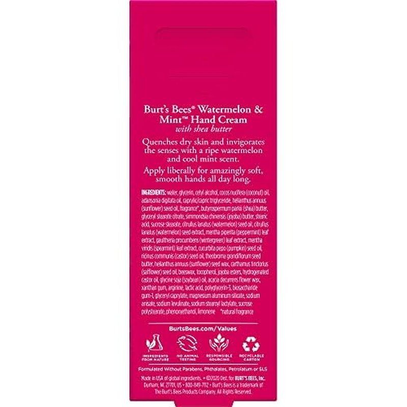 Burts Bees Watermelon & Mint Hand Cream, 1 OZ