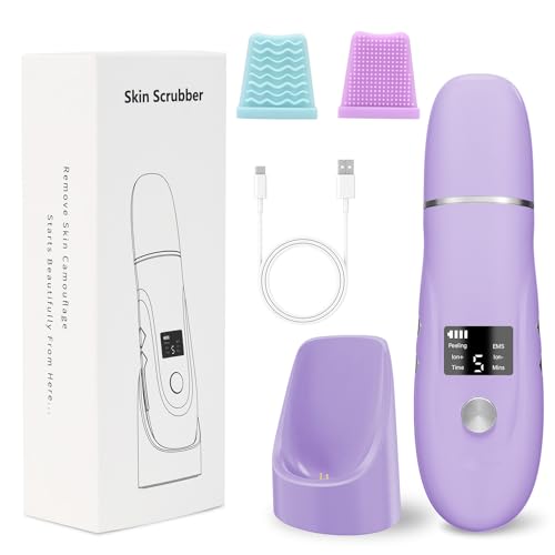 Face Scrubber Skin Spatula Blackhead Remover for Pore Cleansing - Purple