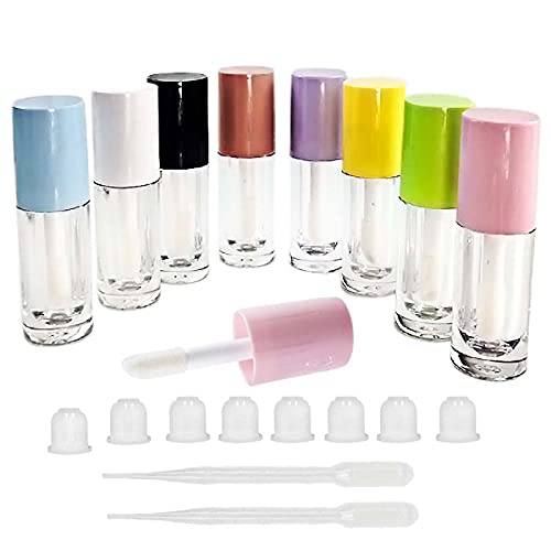 COSIDEA 30pcs Pink Empty 6ml 0.2oz Lip Gloss Tubes with Big Doe Foot Wand£¬Round Lipgloss Containers£¬Concealer Tube Cosmetic Packing Container Bulk Wholesale