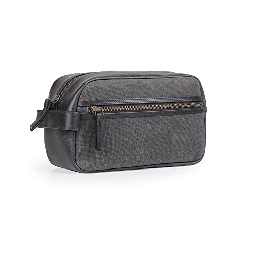Londo Genuine Leather Travel Toiletry Bag ? Makeup, Shaving Organizer, Dopp Kit for Men & Women, Durable & Stylish Travel Accessory