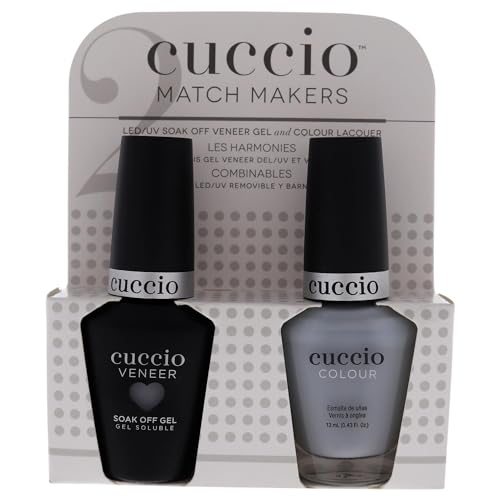 Cuccio Matchmaker - Colour Nail Lacquer & Veneer Gel Polish - For Manicures/Pedicures, Full Coverage - Long Lasting - Cruelty, Formaldehyde & Toluene Free - 0.43 oz, Follow Your Butterflies - BLUE (I0100531)