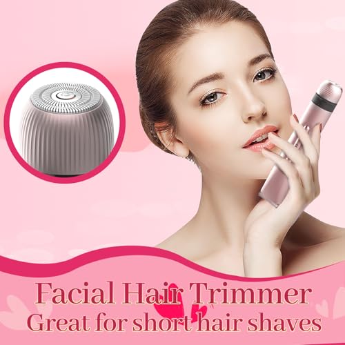 Bikini Trimmer for Women, 2 in 1 Electric Shaver Dual Head Bikini Trimmer for Women IPX7 Waterproof Body Hair Trimmer and Facial Hair Remover for Bikini Leg Arm Body Face, Pink 002