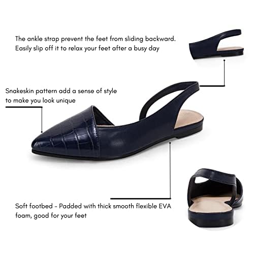 LAICIGO Women's Closed Pointed Toe Flats Slingback Low Heel Slip-on Cutout Animal Print Backless Mules Sandals