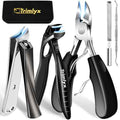 Toenail Clippers for Thick Toenails, Trimlyx Ingrown Toe Nail Clippers for Thick Nails for Seniors, Heavy Duty Nail Clippers for Men, Angled Head Large Toenail Clippers for Seniors 5Pcs