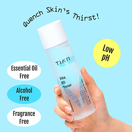 TIAM Vita B5 Toner, Hydrating & Low pH Facial Toner with Panthenol, Betaine & Collagen, Lightweight Moisture Boost for Dry & Sensitive Skin, Korean Skincare 6.08 fl.oz. 180ml