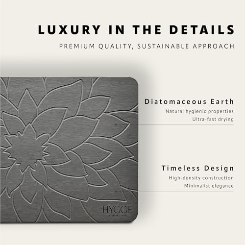 Diatomaceous Earth Stone Bath Mat - Ash Bloom, Spa-Style, Fast Dry, Non-Slip