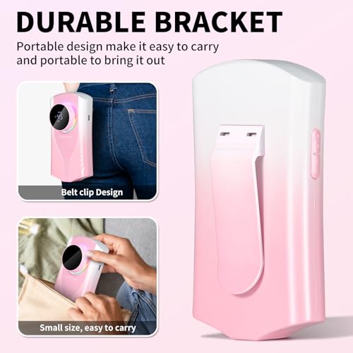 Rechargeable Electric Nail Drill Kit Pink 40000 RPM for Acrylic Nails