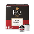 Peet's Major Dickason's Blend Dark Roast K-Cup Pods - 88 Count (4 boxes of 22)